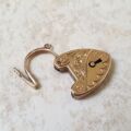 Edwardian Ornate Heart Padlock in 9ct Gold