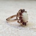 Opal and Garnet Cluster Ring in 9ct Gold