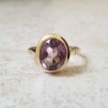 Amethyst Solitaire Ring in 9ct Gold