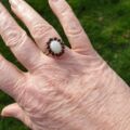 Opal and Garnet Cluster Ring in 9ct Gold
