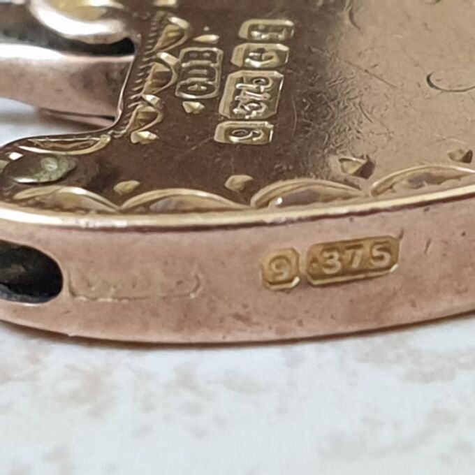 Edwardian Ornate Heart Padlock in 9ct Gold