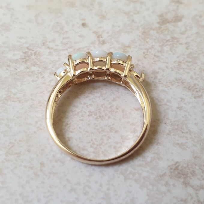 Five Stone Opal Ring in 9ct Gold