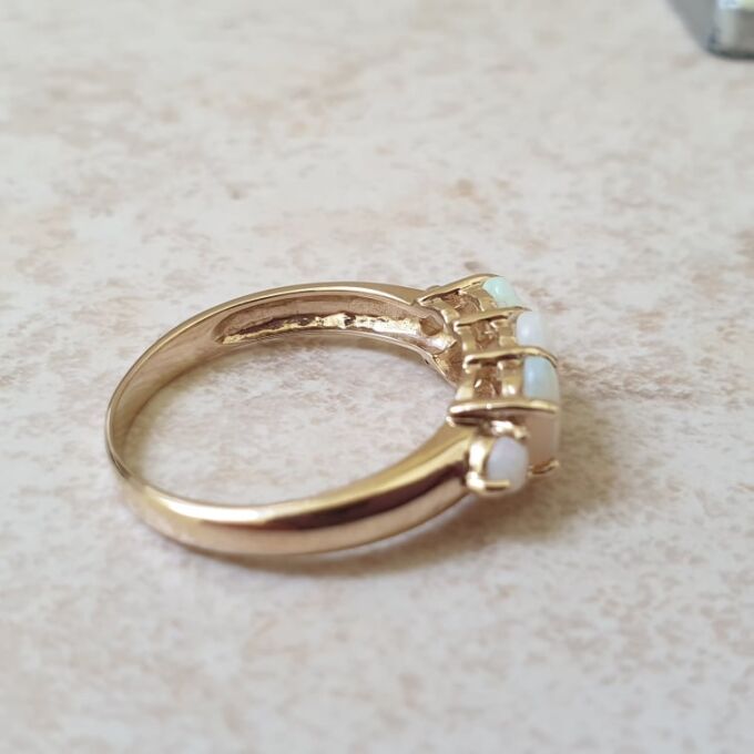 Five Stone Opal Ring in 9ct Gold