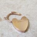 Antique Engraved Heart Padlock in 9ct Gold