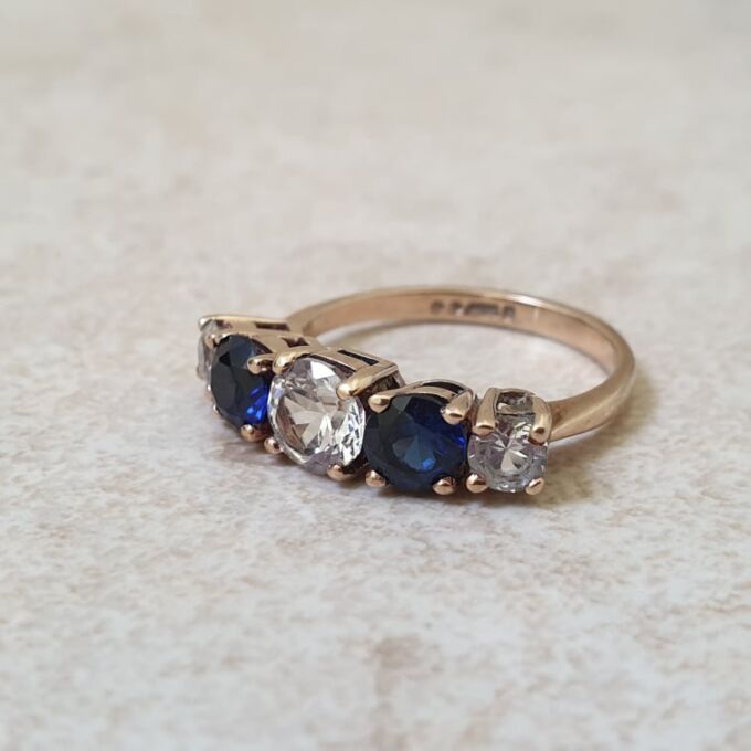 Sapphire & Spinel Ring in 9ct Gold