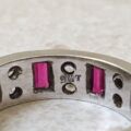 Wide Ruby Stacking Eternity Band in 9ct White Gold