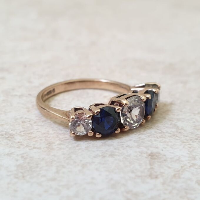 Sapphire & Spinel Ring in 9ct Gold