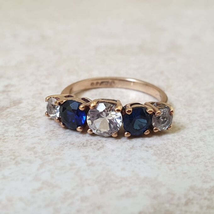 Sapphire & Spinel Ring in 9ct Gold