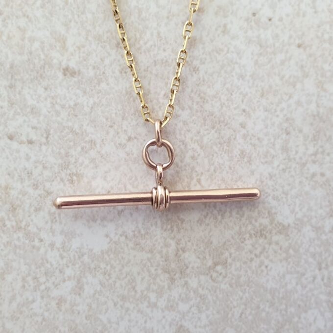 Antique T Bar in 9ct Rose Gold