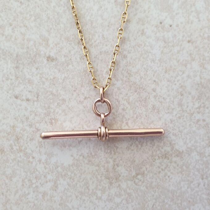 Antique T Bar in 9ct Rose Gold