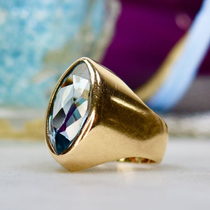 Marquise Synthetic Spinel Ring in 9ct Gold