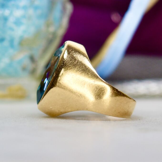 Marquise Synthetic Spinel Ring in 9ct Gold