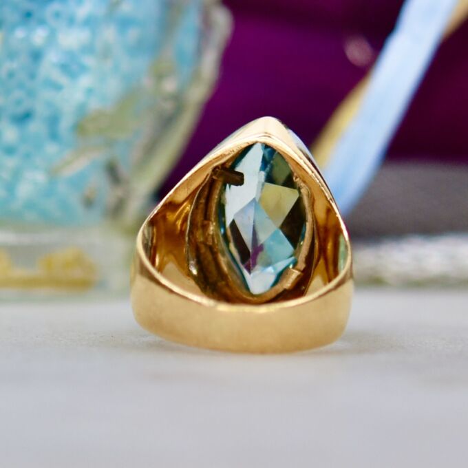 Marquise Synthetic Spinel Ring in 9ct Gold