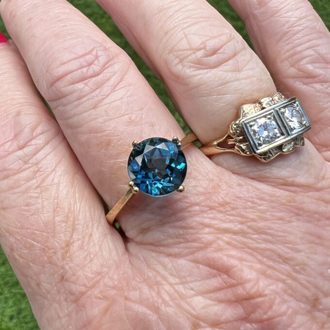 London Blue Topaz in 9ct Gold