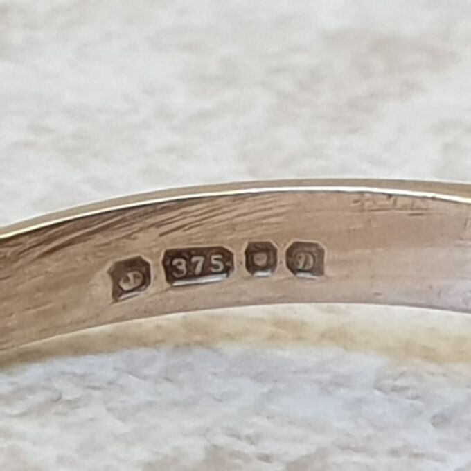 Three Row Sapphire Ring in 9ct Gold