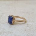 Synthetic Blue Sapphire Solitaire Ring in 18ct Gold