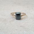 Hematite Solitaire Ring in 10ct Gold