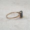 Hematite Solitaire Ring in 10ct Gold