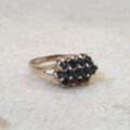 Three Row Sapphire Ring in 9ct Gold