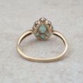 Green Topaz Pear Cluster Ring in 9ct Gold