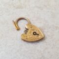 Antique Small Heart Padlock in 9ct Gold