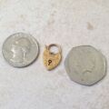 Antique Small Heart Padlock in 9ct Gold