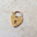 Antique Small Heart Padlock in 9ct Gold