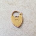 Antique Small Heart Padlock in 9ct Gold