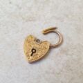 Antique Small Heart Padlock in 9ct Gold