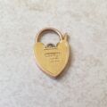 Antique Small Heart Padlock in 9ct Gold