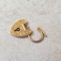 Antique Small Heart Padlock in 9ct Gold