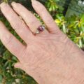 Garnet & Quartz Ring in 9ct Gold
