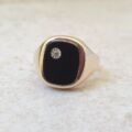 Onyx Signet Ring in 9ct Gold