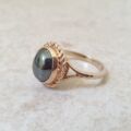 Hematite Solitaire Ring in 9ct Gold