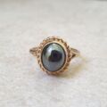 Hematite Solitaire Ring in 9ct Gold