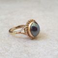 Hematite Solitaire Ring in 9ct Gold