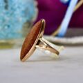 Marquise or Navette Goldstone Ring in 9ct Gold