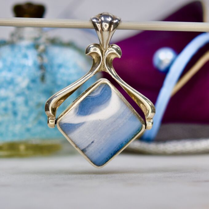 Two Sided Spinner Pendant in Sterling Silver