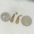 Celtic Drop Earrings in 9ct Gold