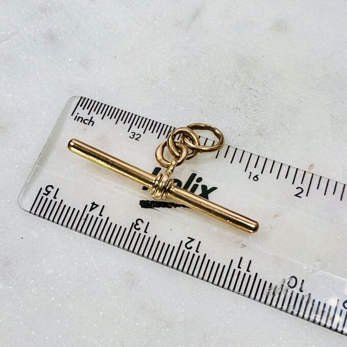 Antique Plain T or Albert Bar in 9ct Gold