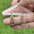 Celtic Drop Earrings in 9ct Gold