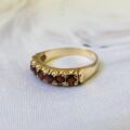 Garnet Half Eternity Stacking Ring in 9ct Gold