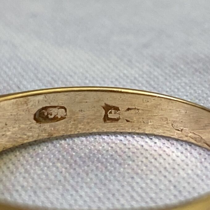 Garnet Half Eternity Stacking Ring in 9ct Gold