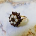 Garnet and Opal Cluster Ring in 9ct Gold