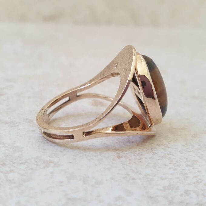 Tigers Eye Ring in 9ct Gold