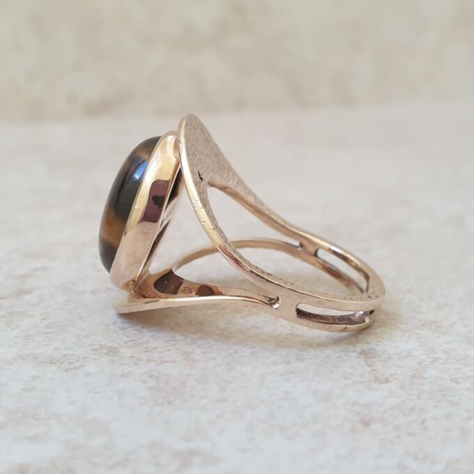 Tigers Eye Ring in 9ct Gold