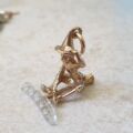 Witch on Broomstick in 9ct Gold