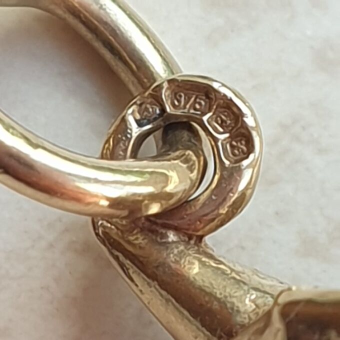 Witch on Broomstick in 9ct Gold