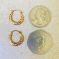 Small Patterned Hoops in 9ct Gold