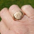 Edwardian Shield Signet Ring in 9ct Rose Gold